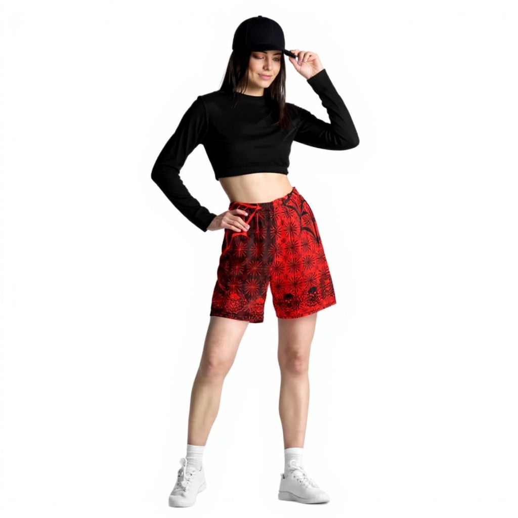 C013: Unisex Mesh Shorts (Red)
