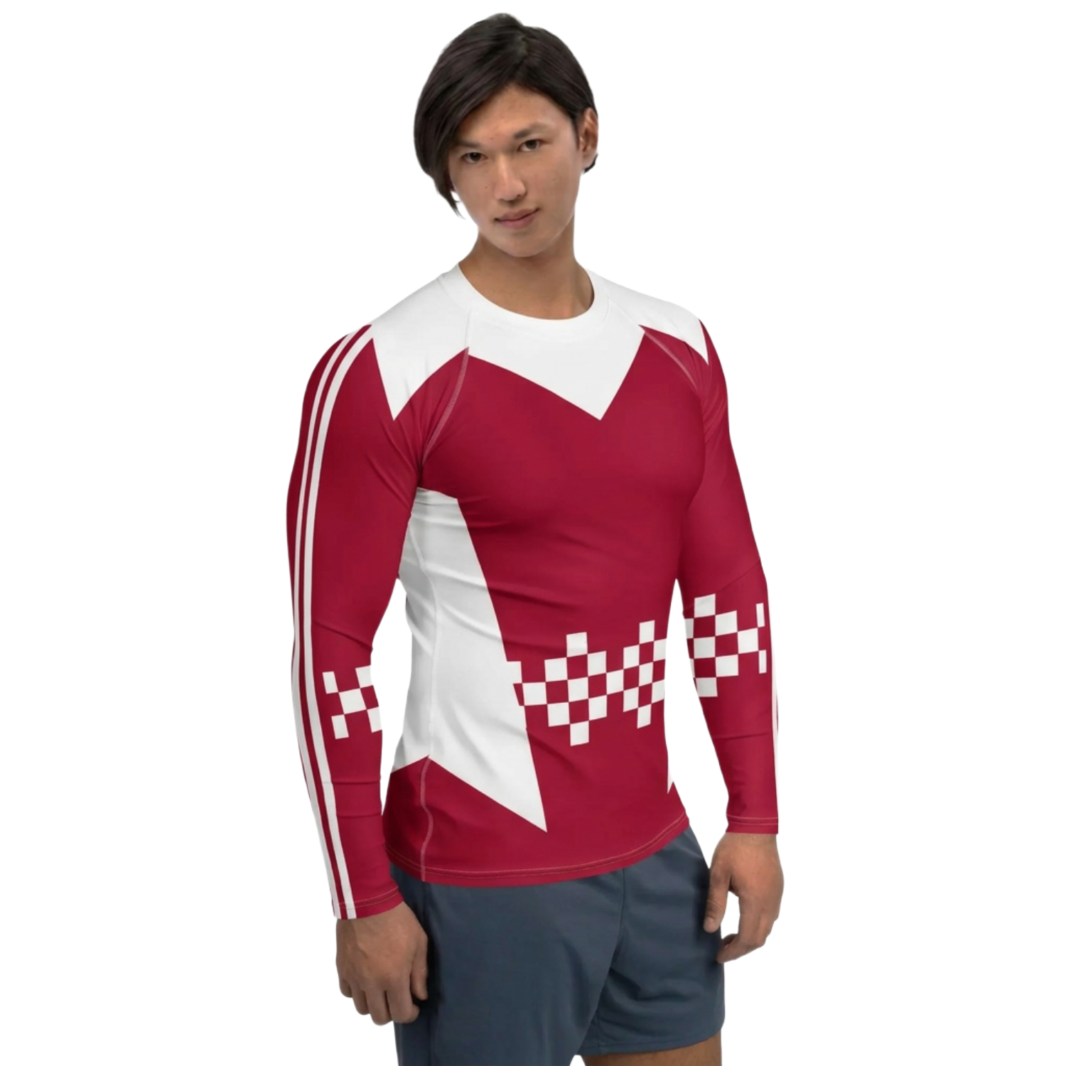 Men's Tech Long-Sleeve (Scarlet Streaks)