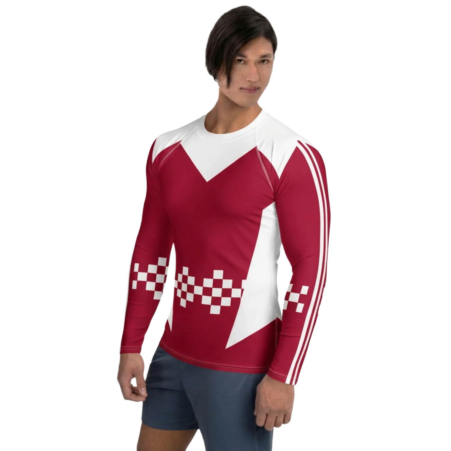 Men's Tech Long-Sleeve (Scarlet Streaks)