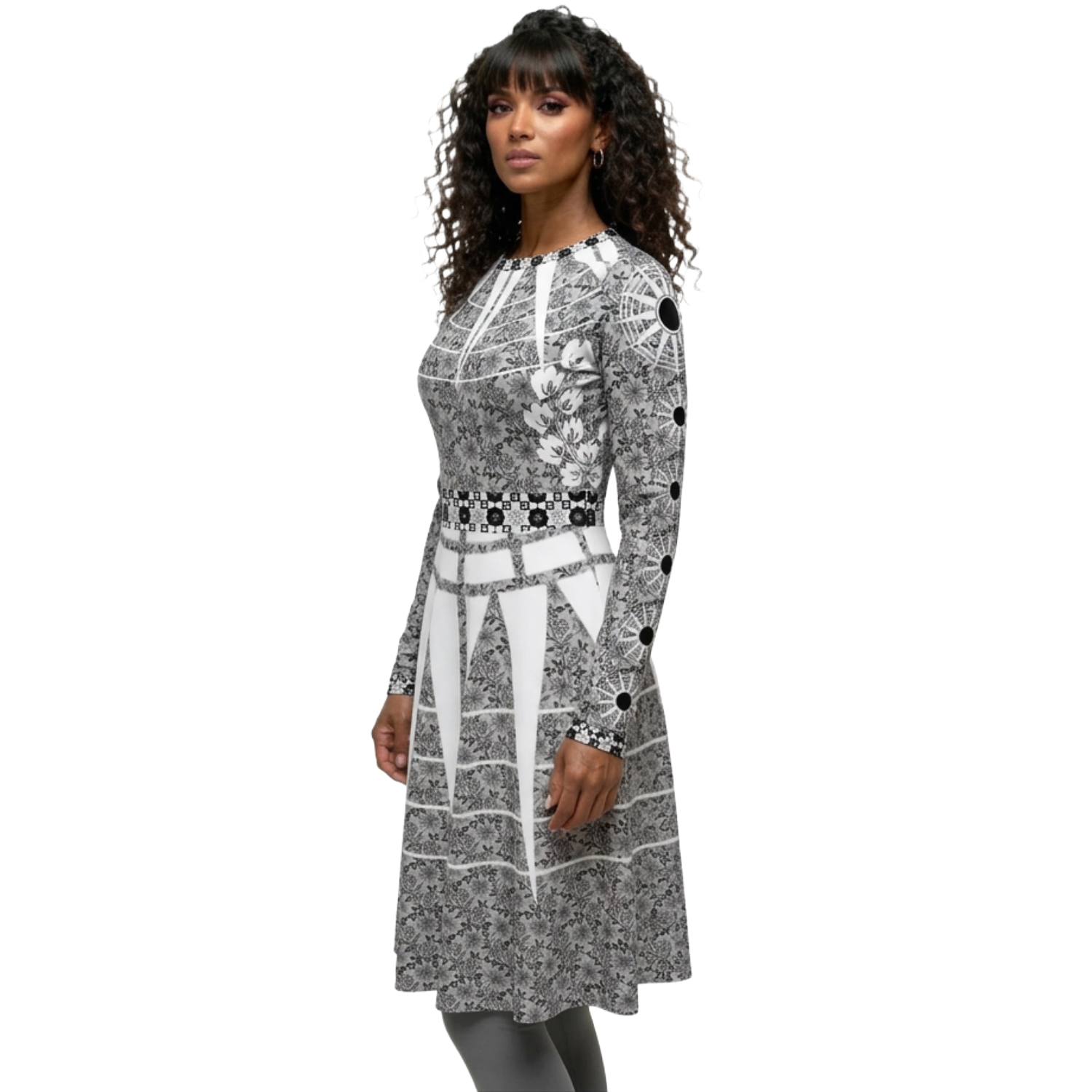 Long Form Dress (Floral Eclipse)