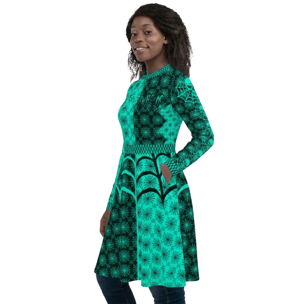 E006: Long Form Dress (Blue)