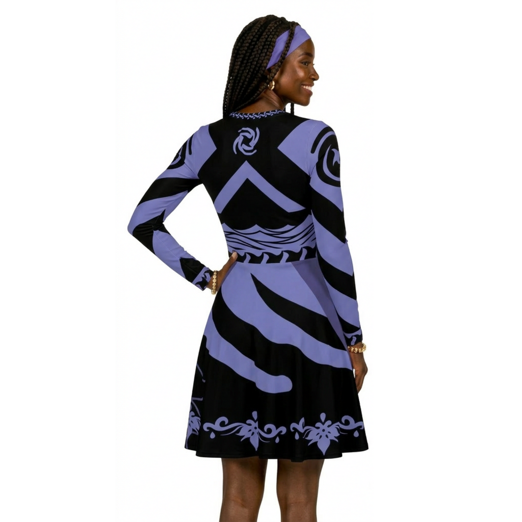 Long Form Dress (Aquavortex)