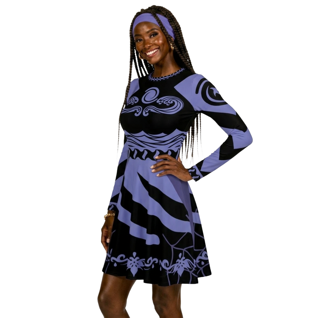Long Form Dress (Aquavortex)