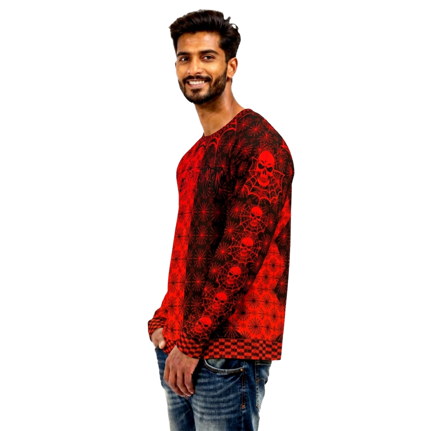 C028: Lightweight Structured Fleece (Red)