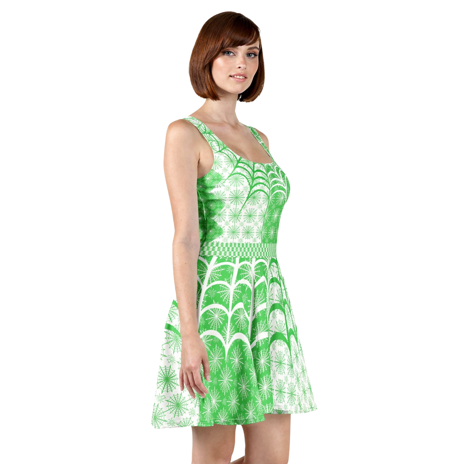 K005: Cotton Skater Dress (Lime)