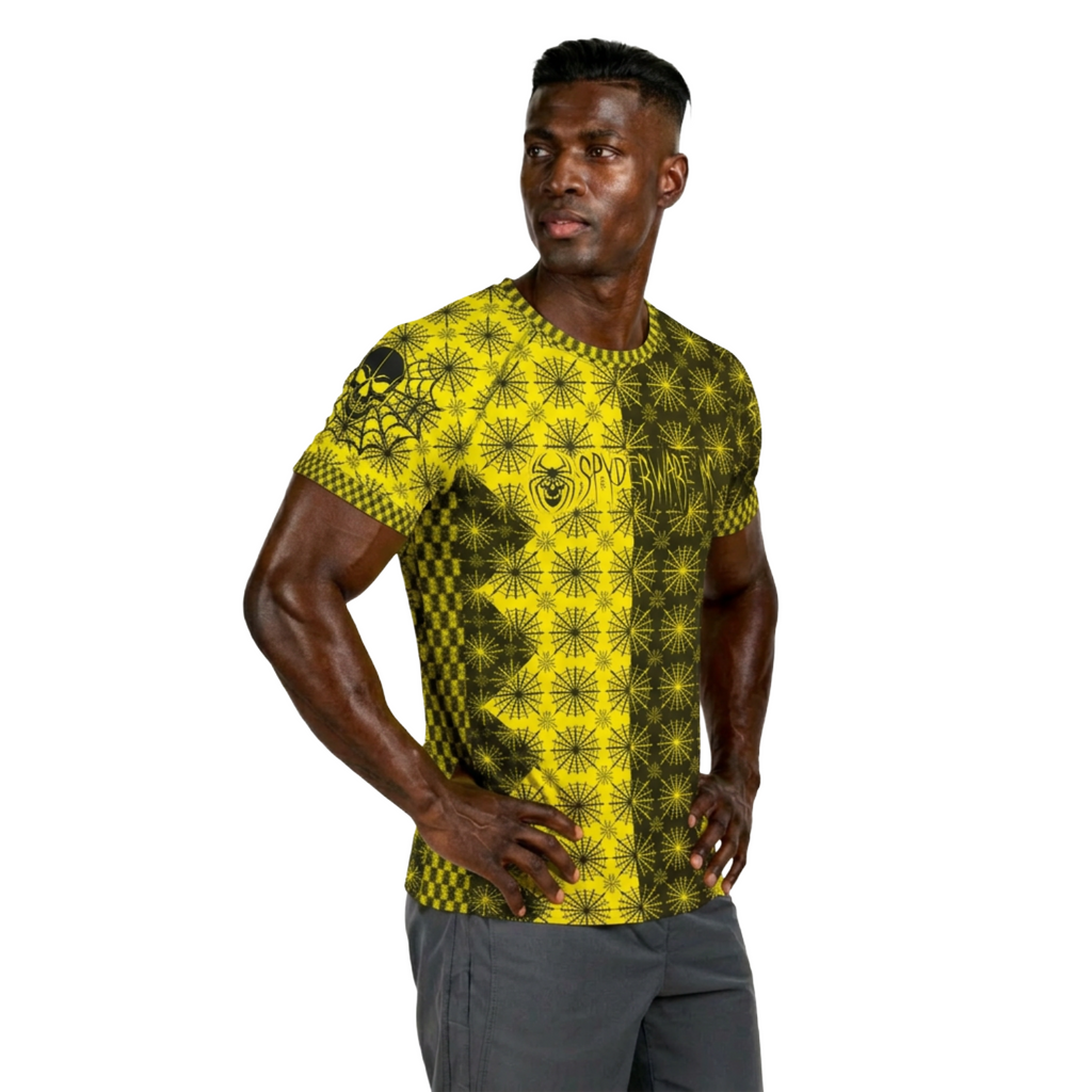 D036: Men's Short Sleeve Rash Guard (Yellow)