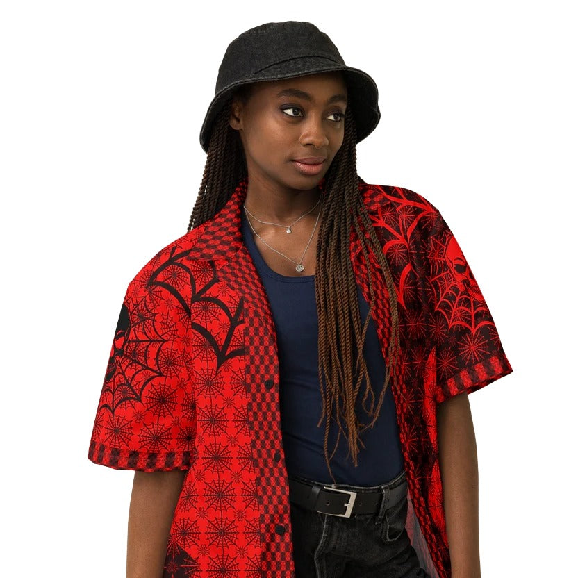 C030: Unisex Button Shirt (Red)