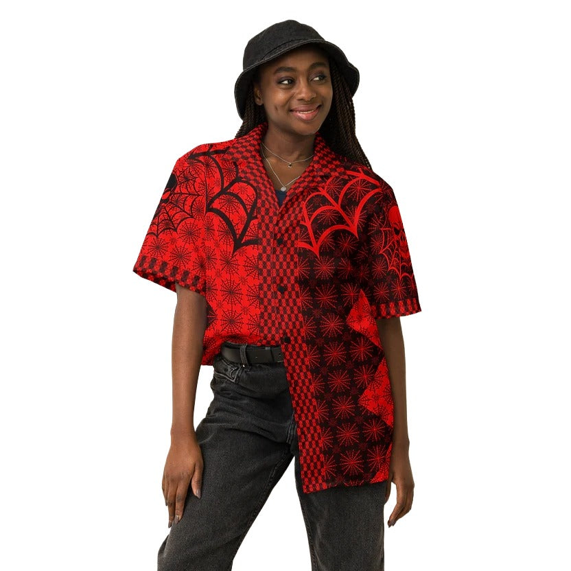 C030: Unisex Button Shirt (Red)