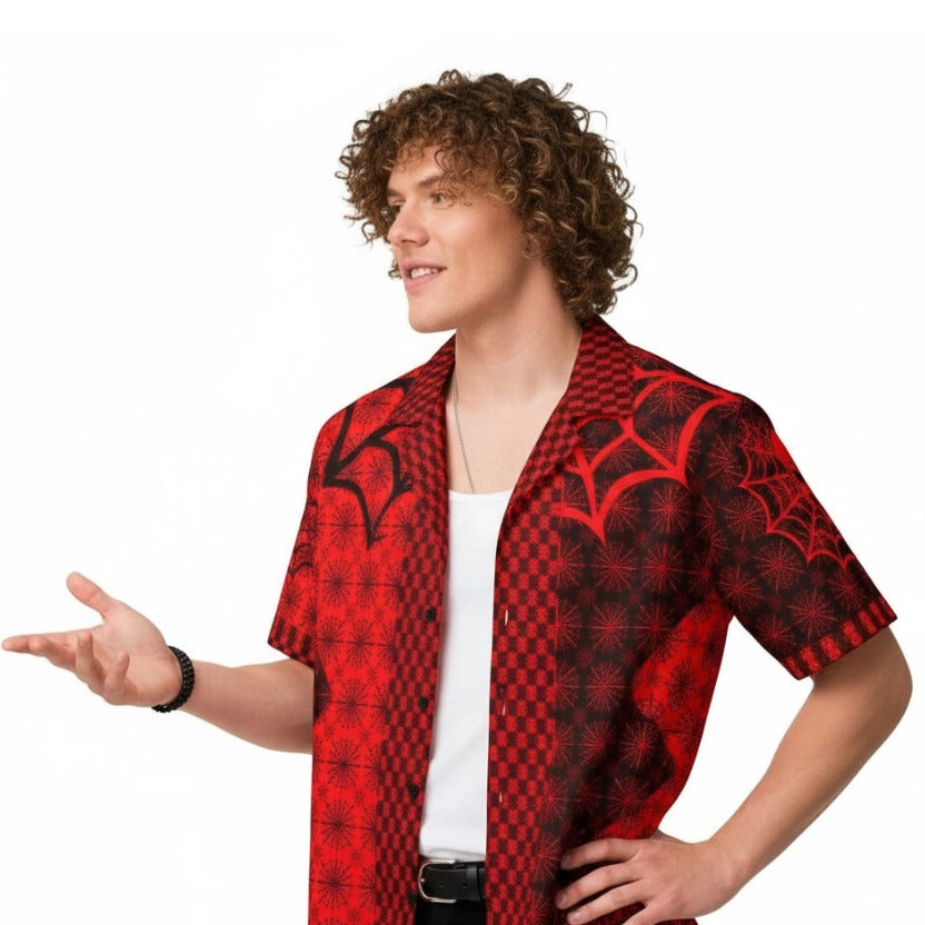 C030: Unisex Button Shirt (Red)