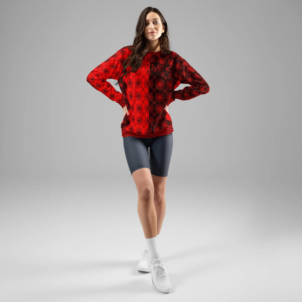 C028: Lightweight Structured Fleece (Red)