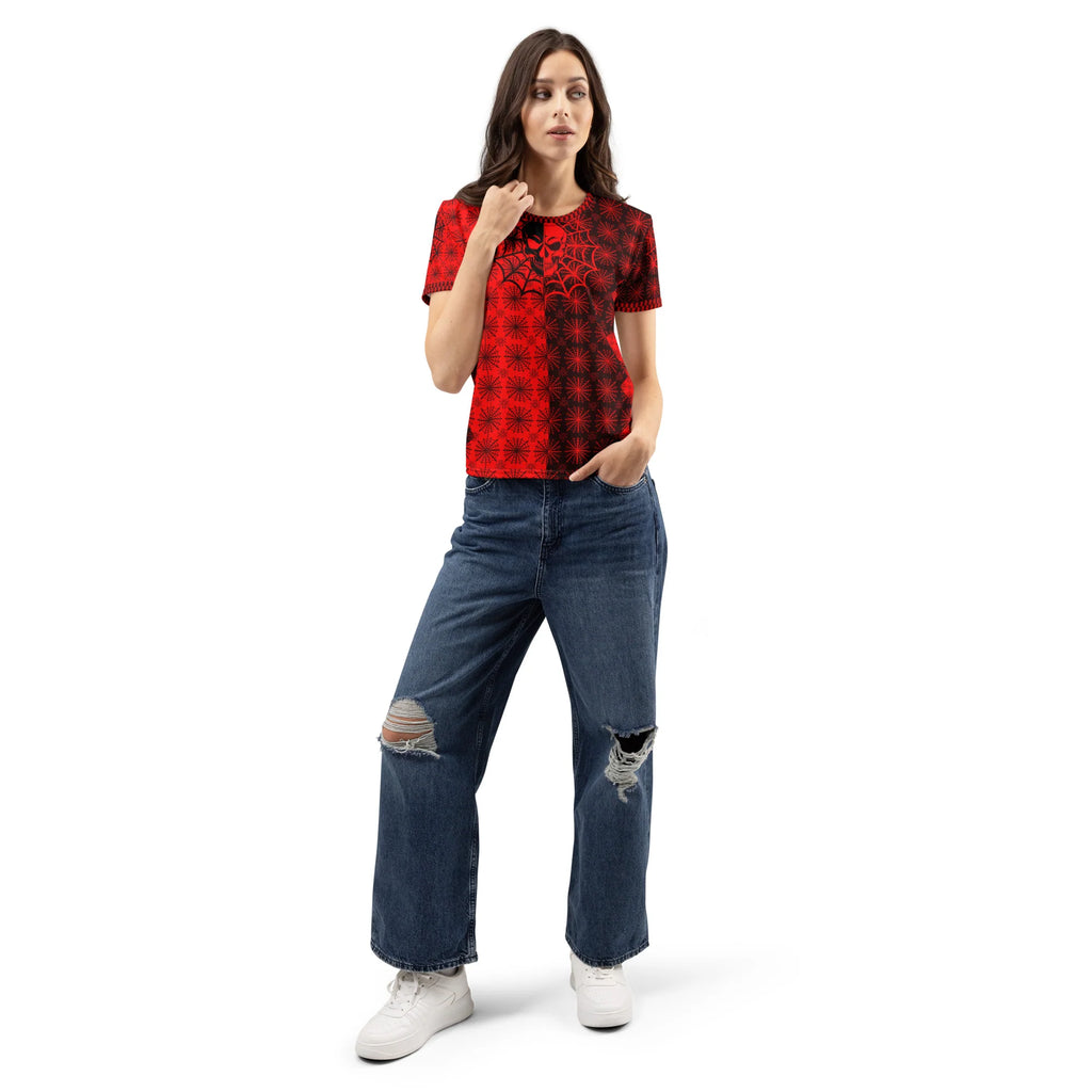 C035: Women’s Cotton Crew Neck T-Shirt (Red)