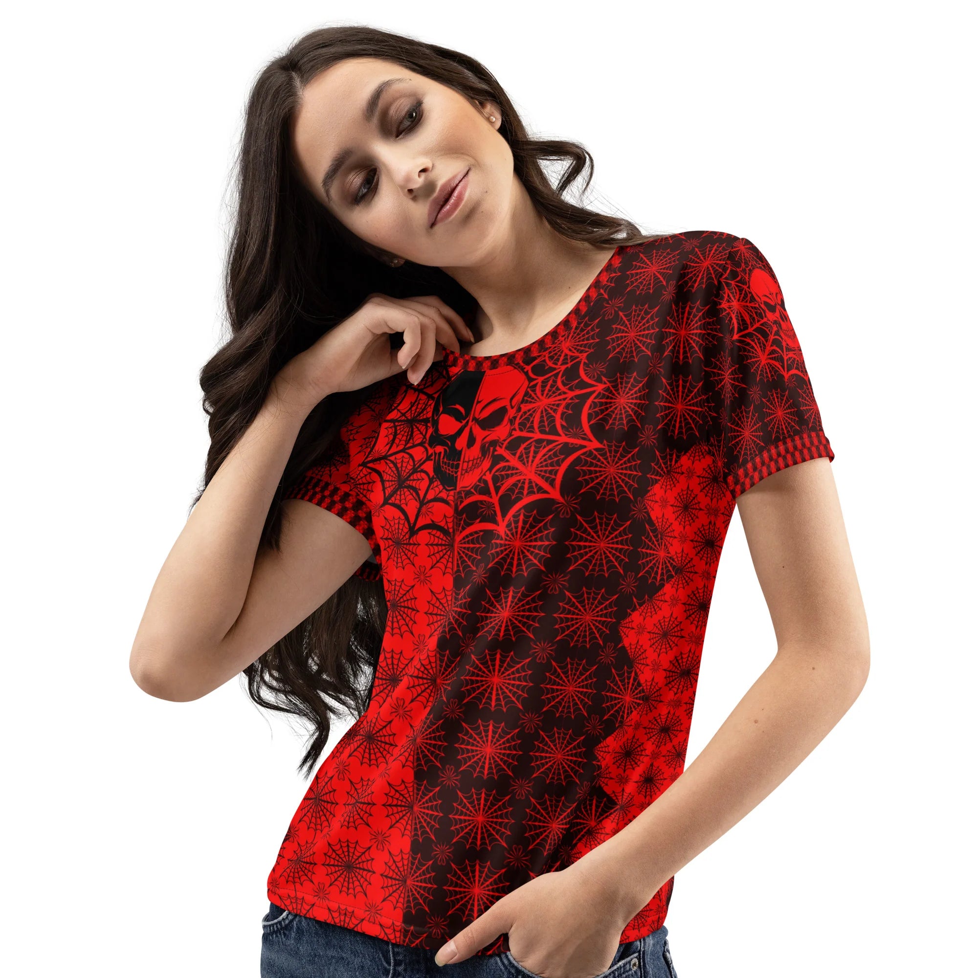 C035: Women’s Cotton Crew Neck T-Shirt (Red)